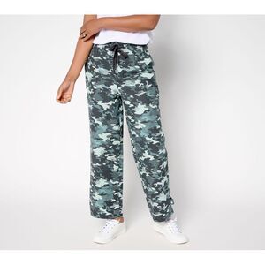 Fashion Women's Pants Sz L Printed Cotton Utility Ankle Blue A692526